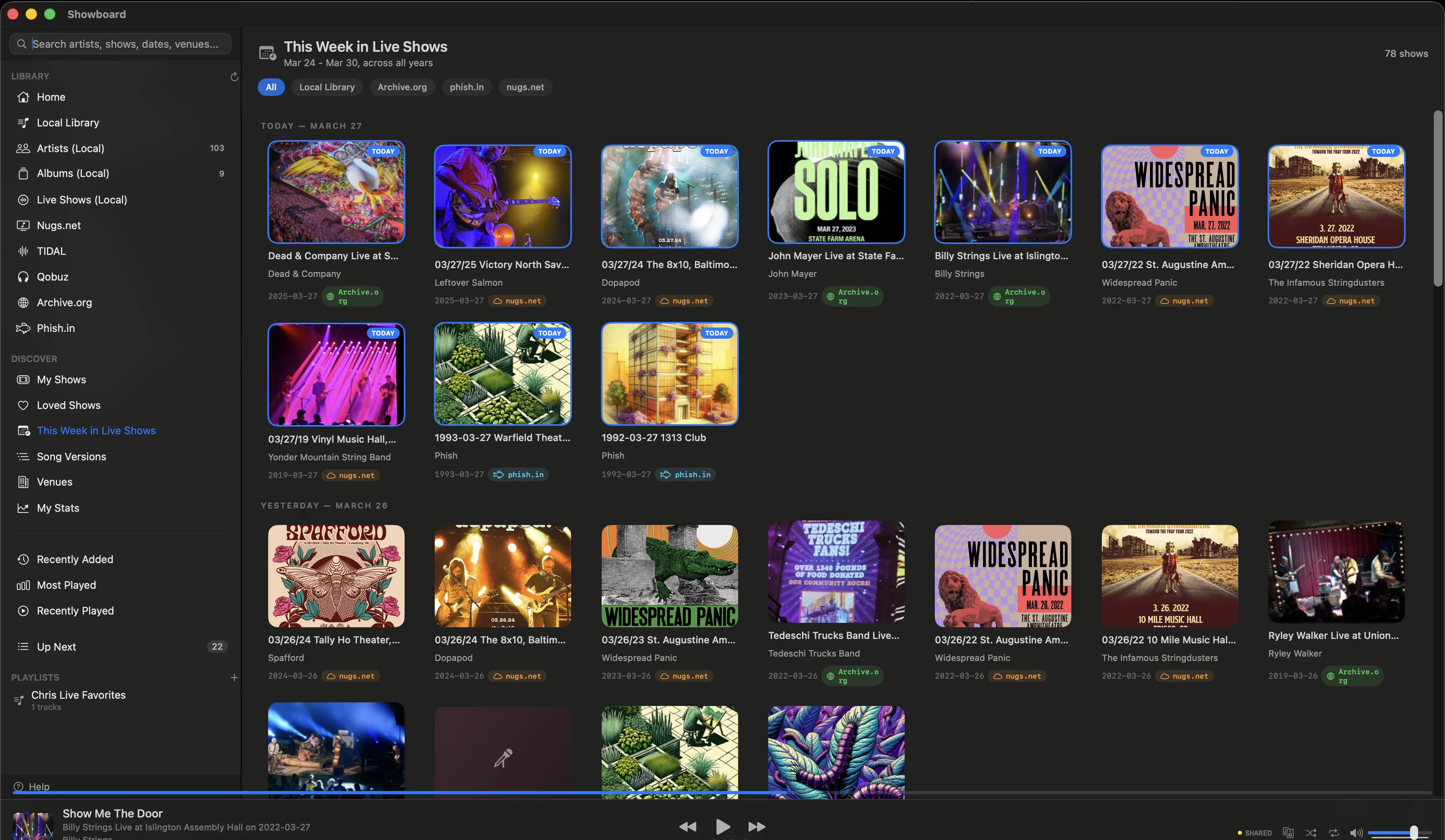 This Week in Live Shows aggregated from all sources